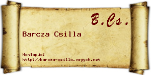 Barcza Csilla névjegykártya
