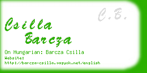 csilla barcza business card